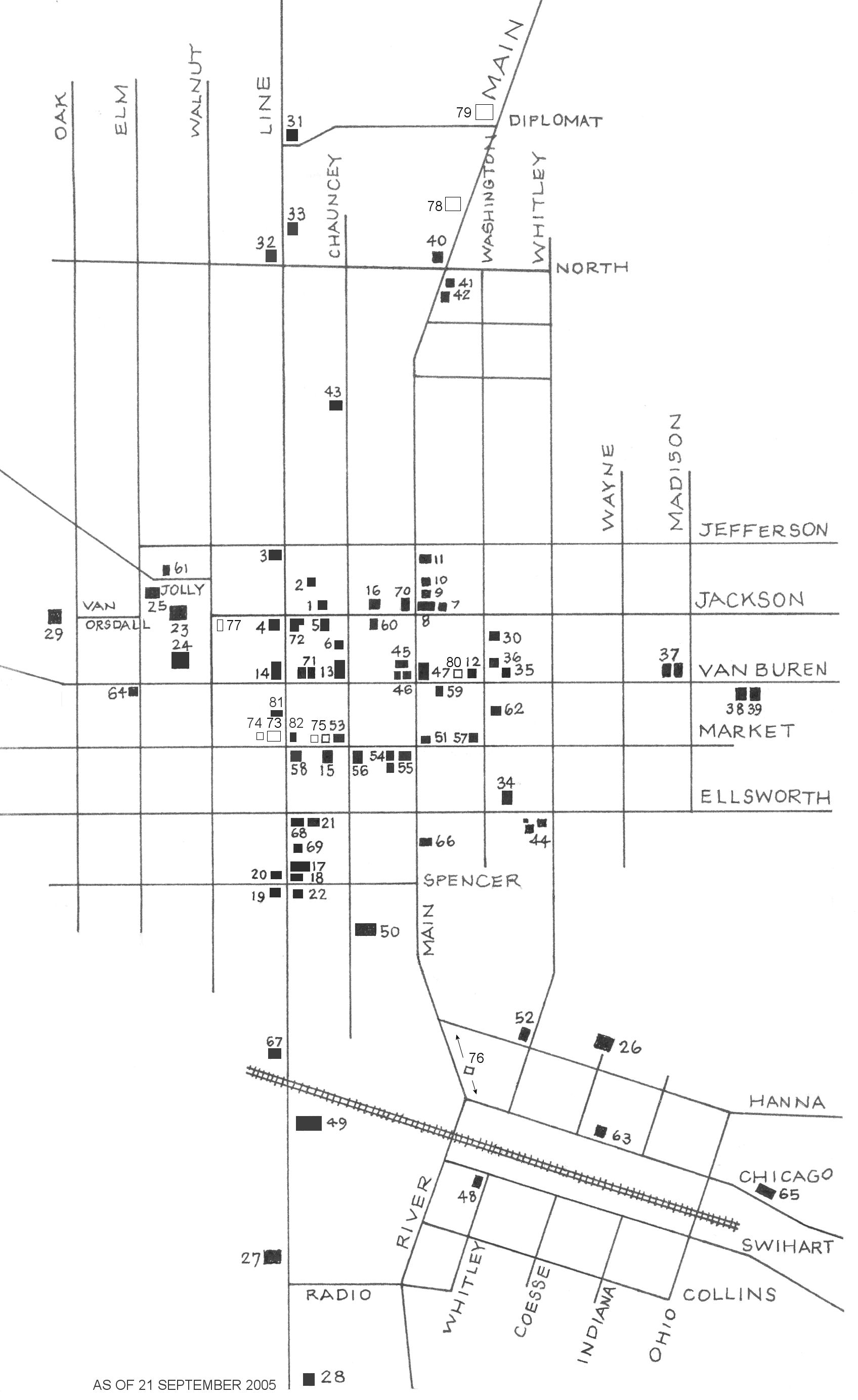 Map of what has been lost.